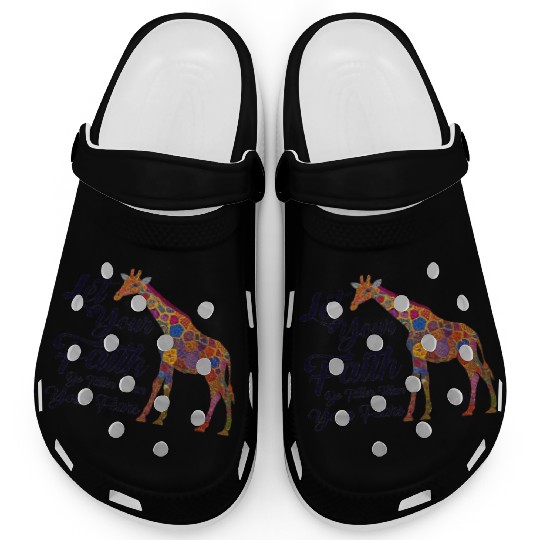 Giraffe Lover Christian Faith Bible Verse Clogs