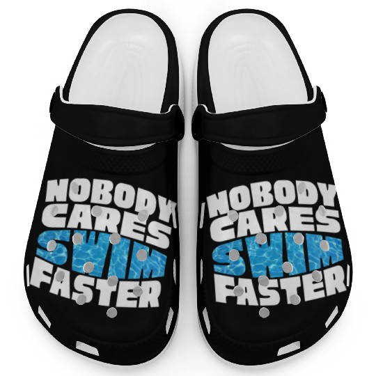 Water Texture Nobody Cares Swim Faster Summer Clogs