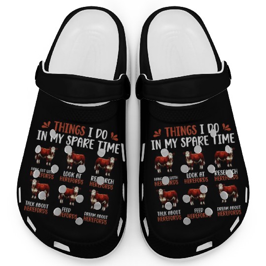 Things I Do Hereford Cow Lover Hereford Cows Clogs