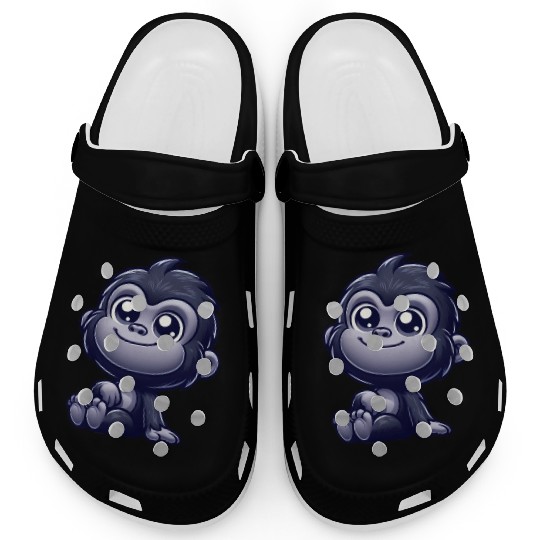 Cute monkey chimpanzee gorilla peaceful happy Clogs