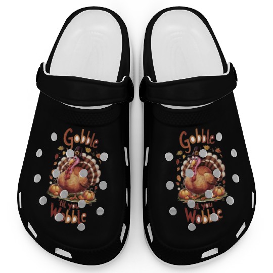 Gobble til You Wobble Thanksgiving Clogs