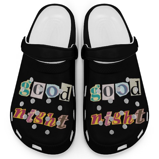 Dreamy Spectrum Typography Clogs