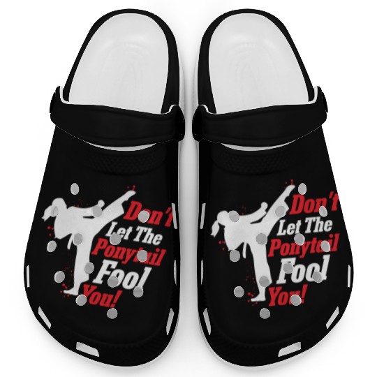 Don't Let The Ponytail Fool You! Woman Karate Clogs