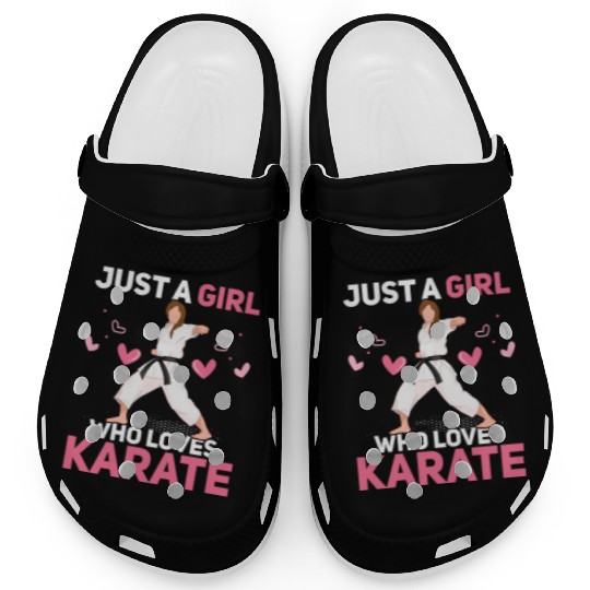 Just A Girl Who Loves Karate Fighter Karateka Clogs