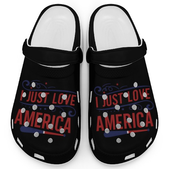 I Just Love America Clogs