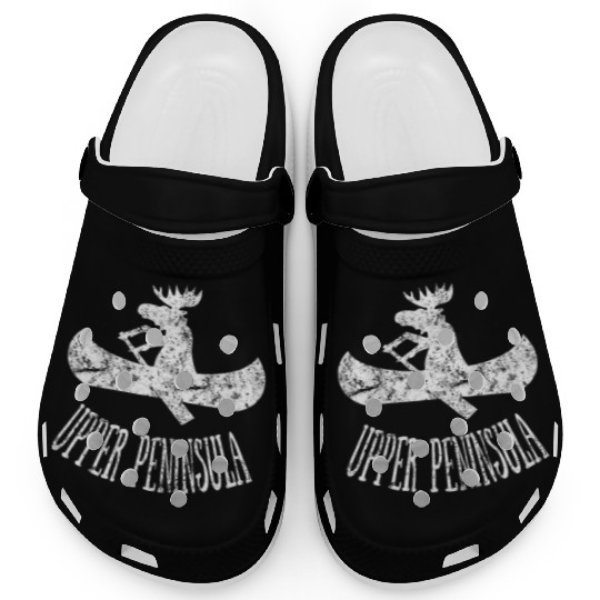 Yooper Moose Upper Peninsula Moose Canoe Clogs