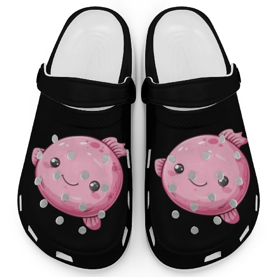 Bubble Fish Fantasy in Pink with Happy Face Clogs