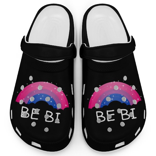 Be Bi Bisexual LGBTQ Bi Pride LGBT Sayings Pride M Clogs