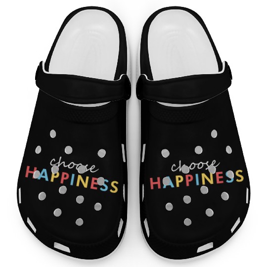 Vintage Retro Choose Happiness Clogs