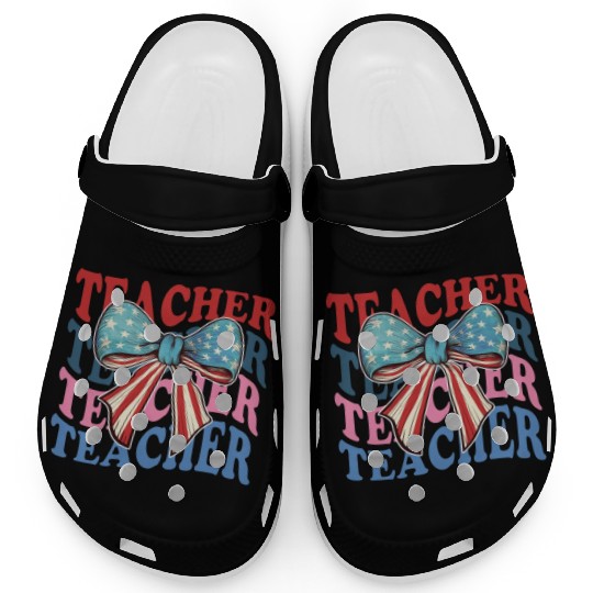 Teacher 4th Of July Clogs