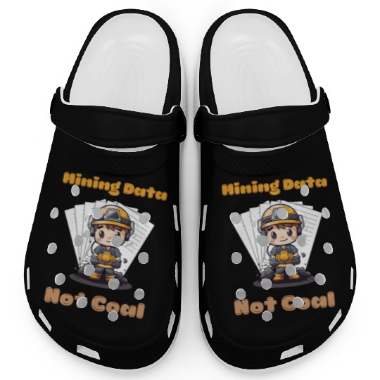 Cute Chibi Coal Miner Data Mining with Papers Illu Clogs