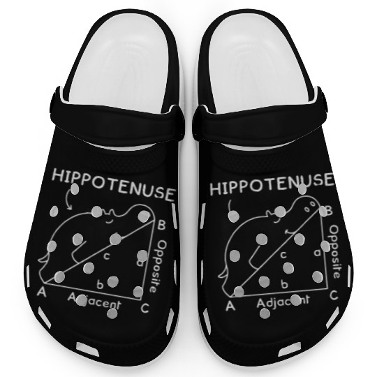 Math Teacher Joke Geometry Hypotenuse Hippotenuse Clogs