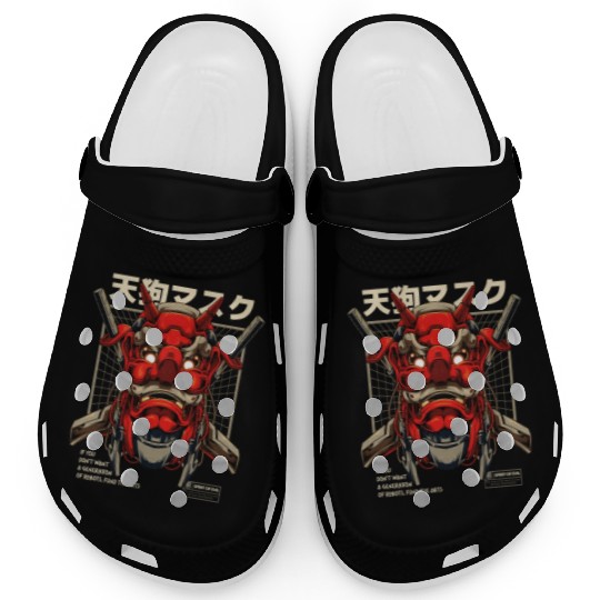 Tengu Mecha Japanese Devil Tattoo Clogs
