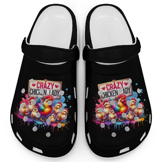 Crazy Chicken Lady Clogs