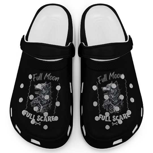 Death Wolf Horror Theme - Intricate Bone Wolf Clogs