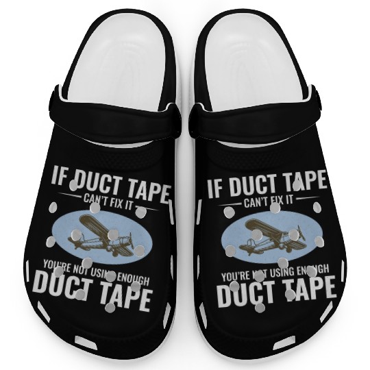 Aircraft Mechanic Aviation Technician Duct Tape Clogs