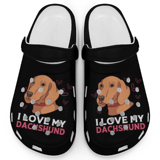 Pet Lover Wirehaired Dachshund Dog Clogs