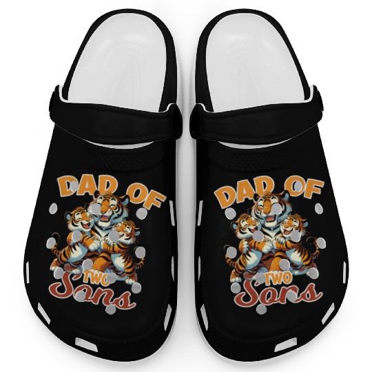 Strong Tiger with Tiger Kid for a Dad Clogs