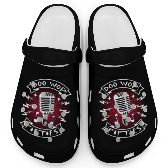 Doo Wop Clothes Vintage Microphone Clogs