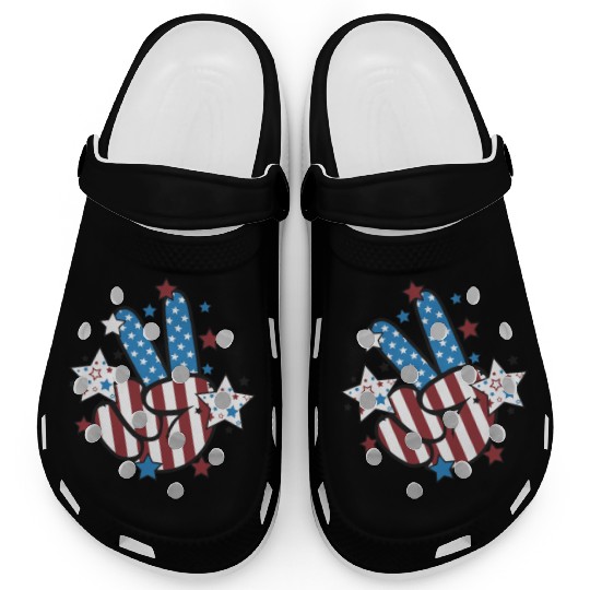 Peace Sign Freedom Clogs