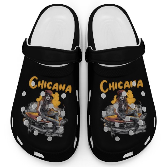 Chicana Lowrider Clothes Mexican American Clogs