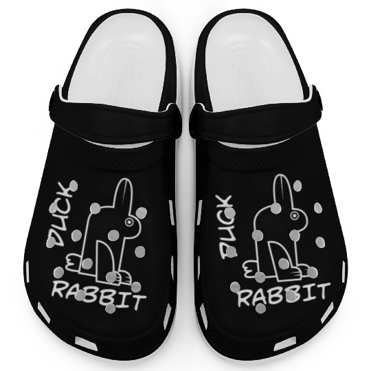 Rabbit Duck Meme Science Math Geek Philosophy Clogs
