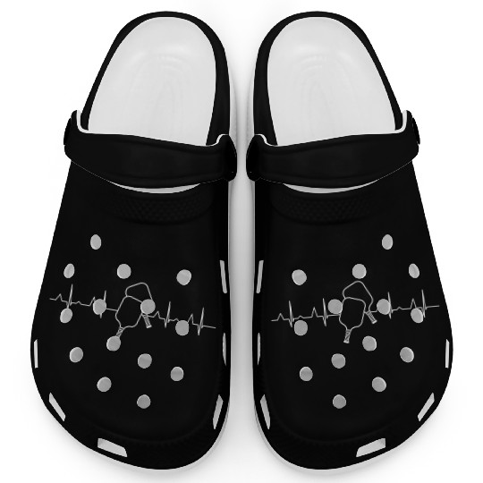 Pickleball Heartbeat Clothing Premium Clogs