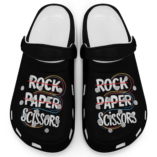 Rock Paper Scissors Lesbian Funny Gay Pride LGBT Clogs