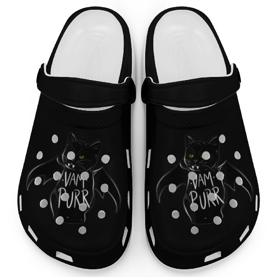 Vampurr Spooky funny black Clogs