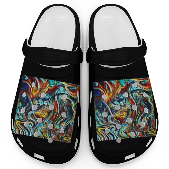 Multi abstrack Clogs