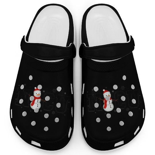 NICU Christmas Snowman Nurse Clogs