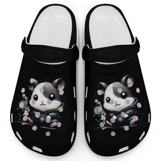Charcoal Hip Hop Hamster Clogs