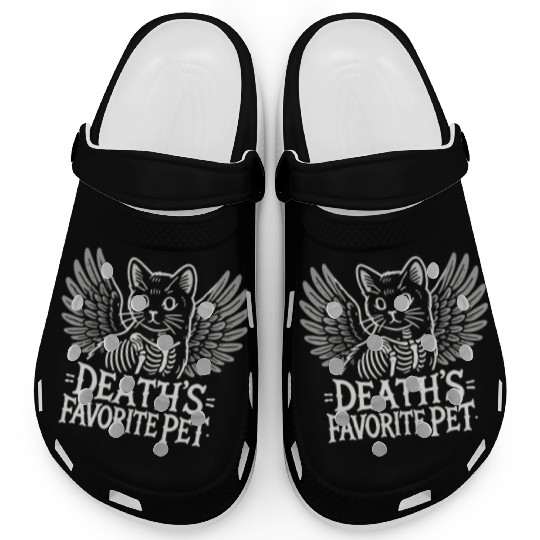 Gothic Emo Cat Design For Cat Lovers And Clogs
