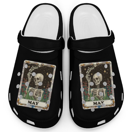 May Gothic Tarot Card - Lily of the Valley & Skele Clogs
