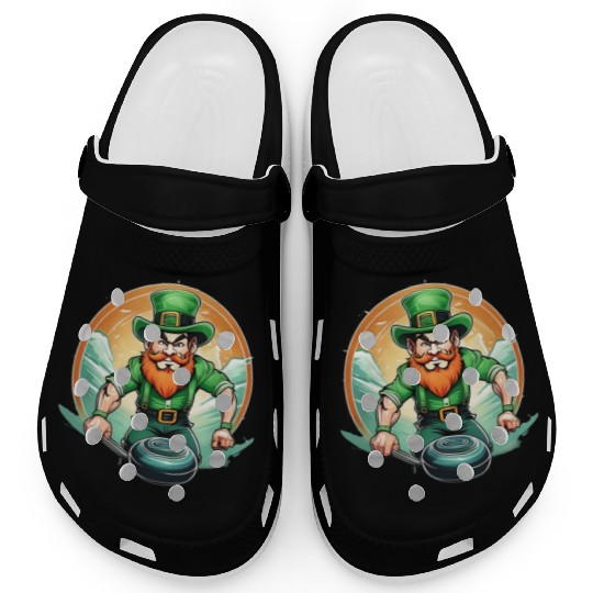 St. Patrick's Day Shamrock St Paddy's Day Curling Clogs