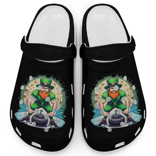 St. Patrick's Day Shamrock St Paddy's Day Curling Clogs
