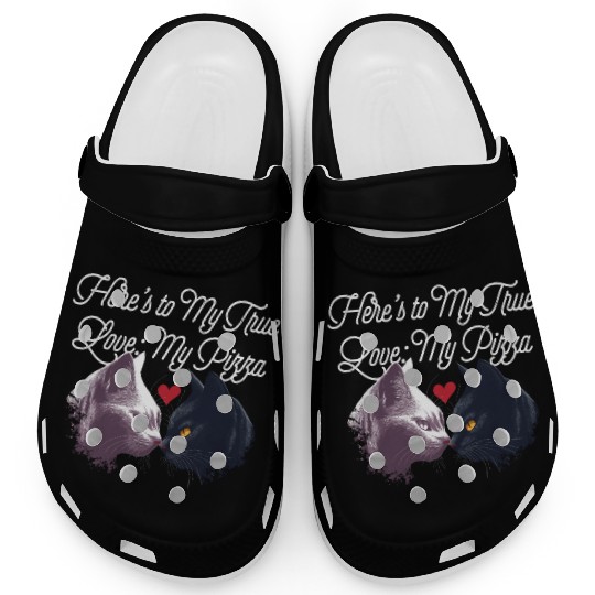 Heres to My Love Funny Valentines Day Humor Clogs