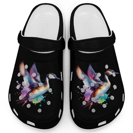 Australasian Grebe in Flight Clogs