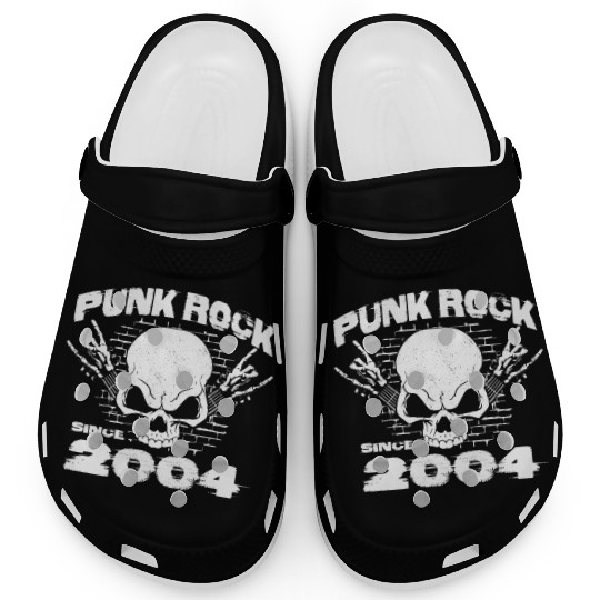 Punk Rock Since 2004 - Skull Rock Hands 20th Clogs