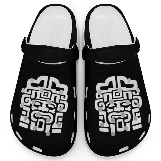 Aztec God Ancient Mythology Mictlantecuhtli Mask Clogs