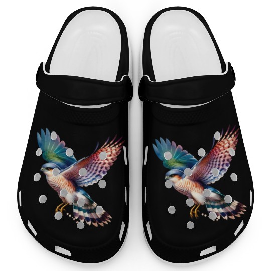 Collared Sparrowhawk in Flight Clogs