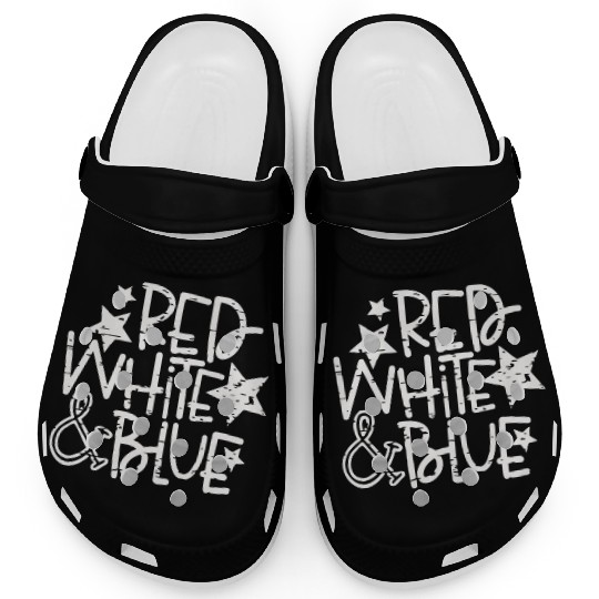 Red White And Blue Clogs