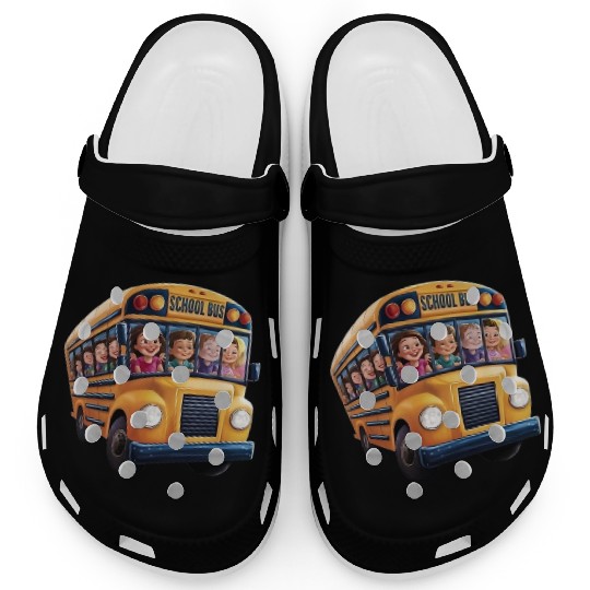 School Bus Adventures Clogs