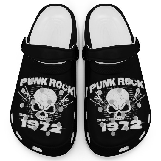 Punk Rock Since 1972 - Skull Rock Hands 52nd Clogs