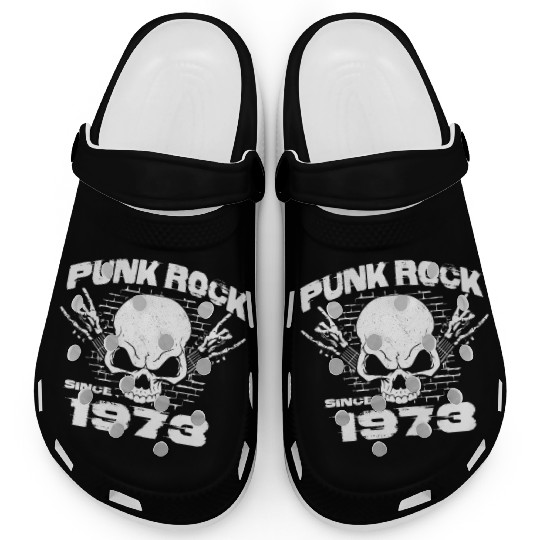 Punk Rock Since 1973 - Skull Rock Hands 51st Clogs