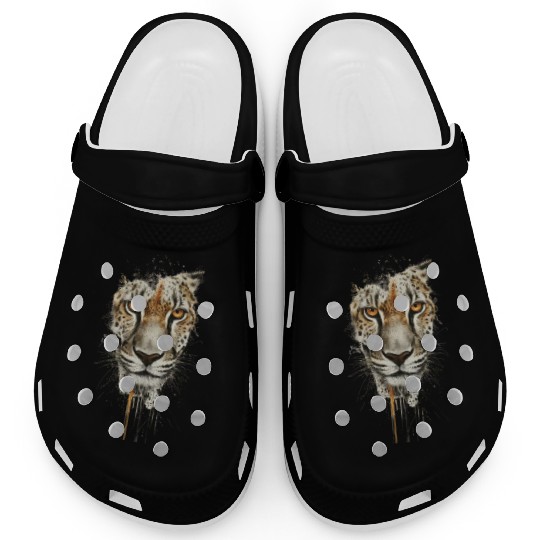 Embrace the wild with our stunning tiger Clogs