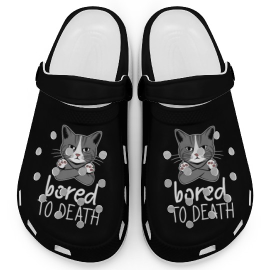 Gothic Emo Cat Design For Cat Lovers And Clogs