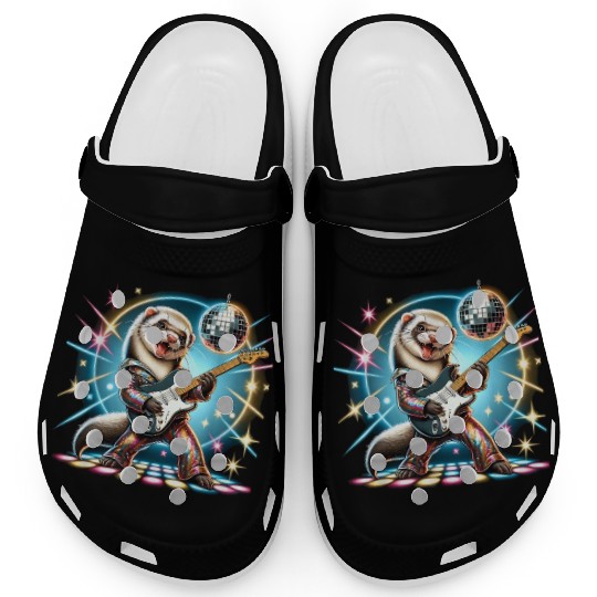 Disco Ball Guitar Ferret Clogs