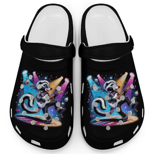 Disco Ball Guitar Skunk Clogs
