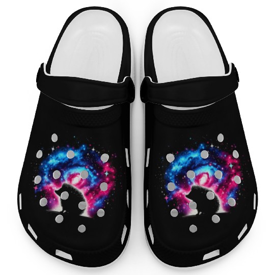 Cool Hedgehog Galaxy Space Art Clogs